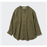 Kemeja Linen Olive 3/4